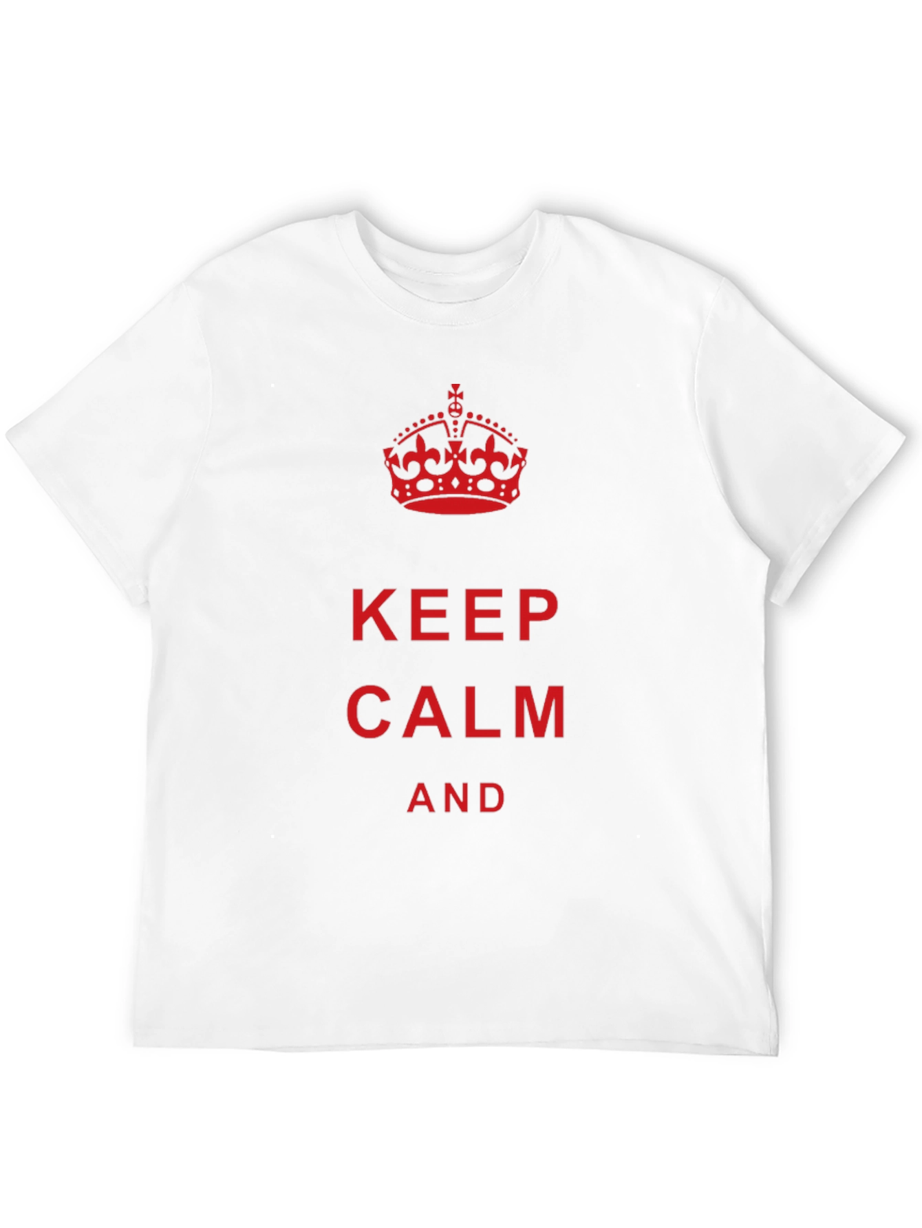 Keep Calm Graphic Tee - Black Cotton T-Shirt