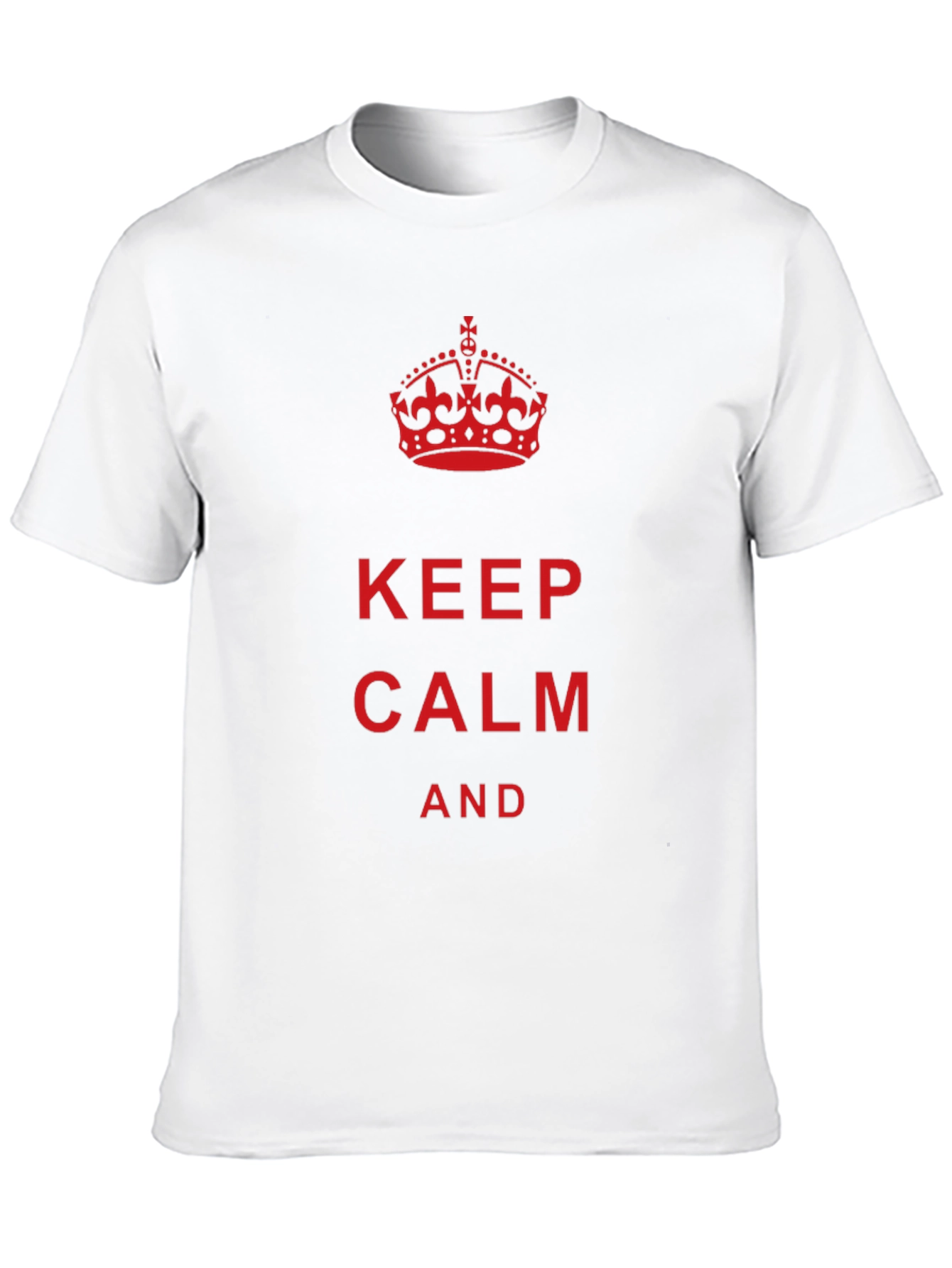 Keep Calm Graphic Tee - Black Cotton T-Shirt