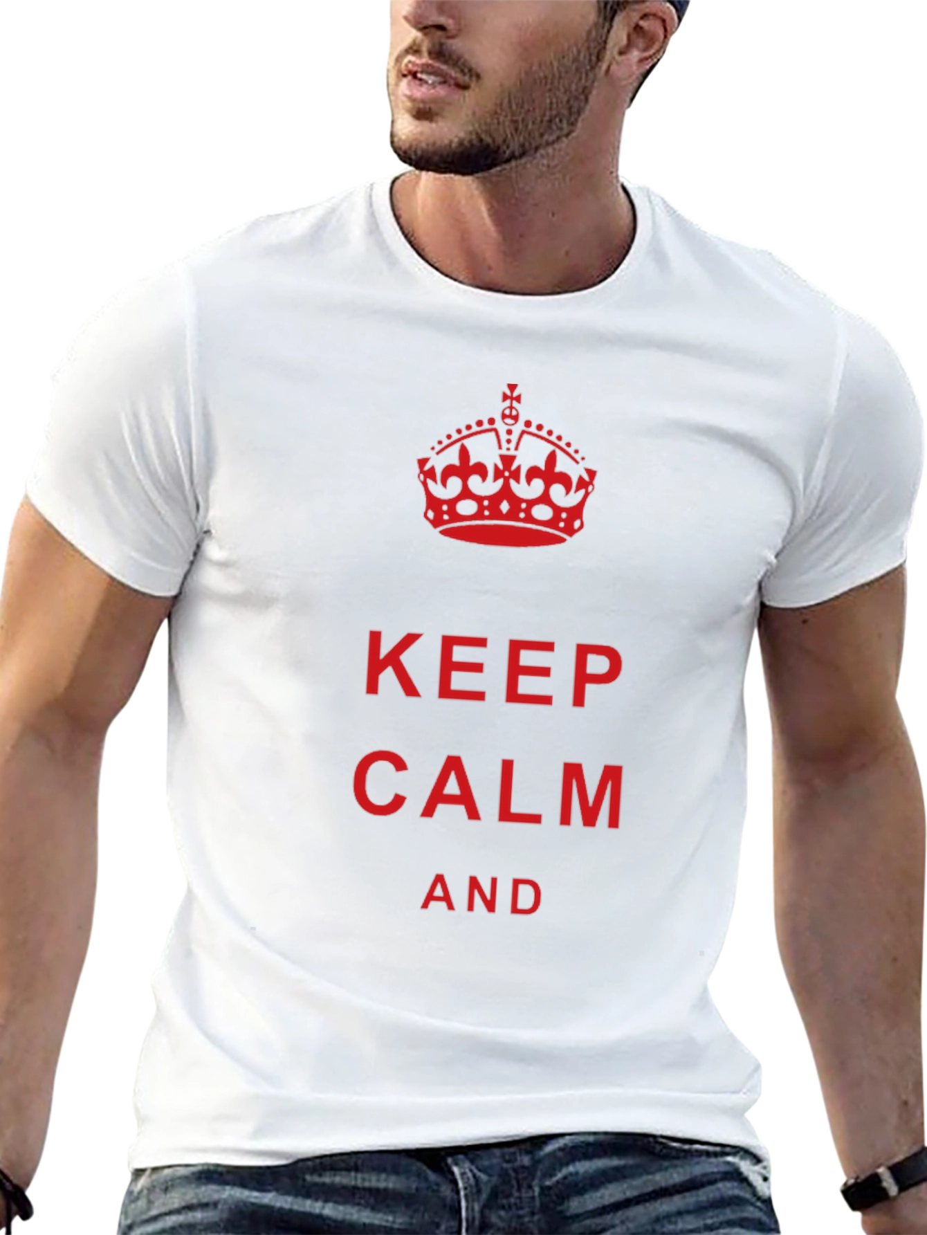 Keep Calm Graphic Tee - Black Cotton T-Shirt