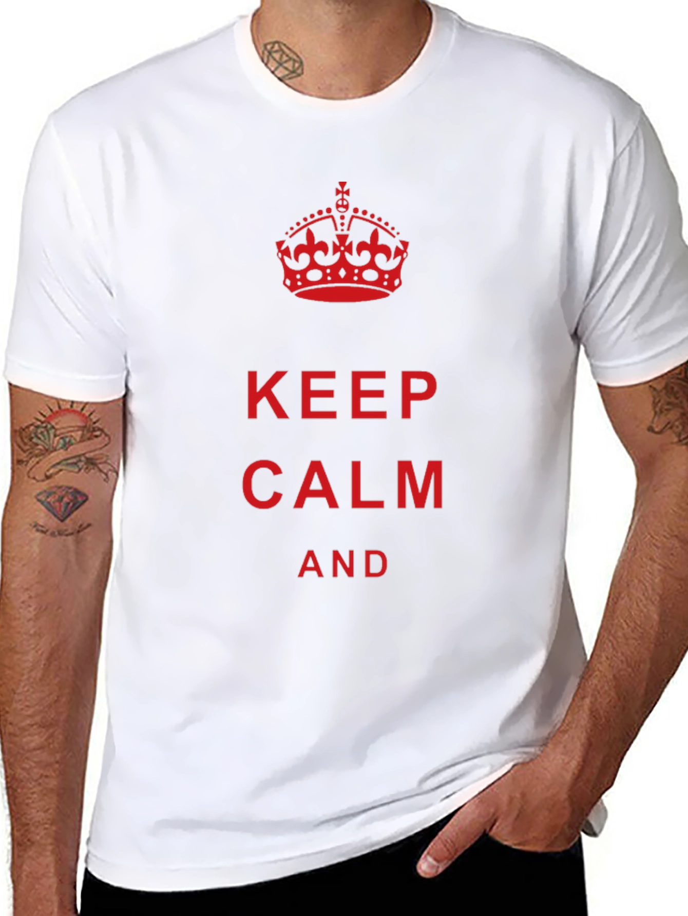 Keep Calm Graphic Tee - Black Cotton T-Shirt
