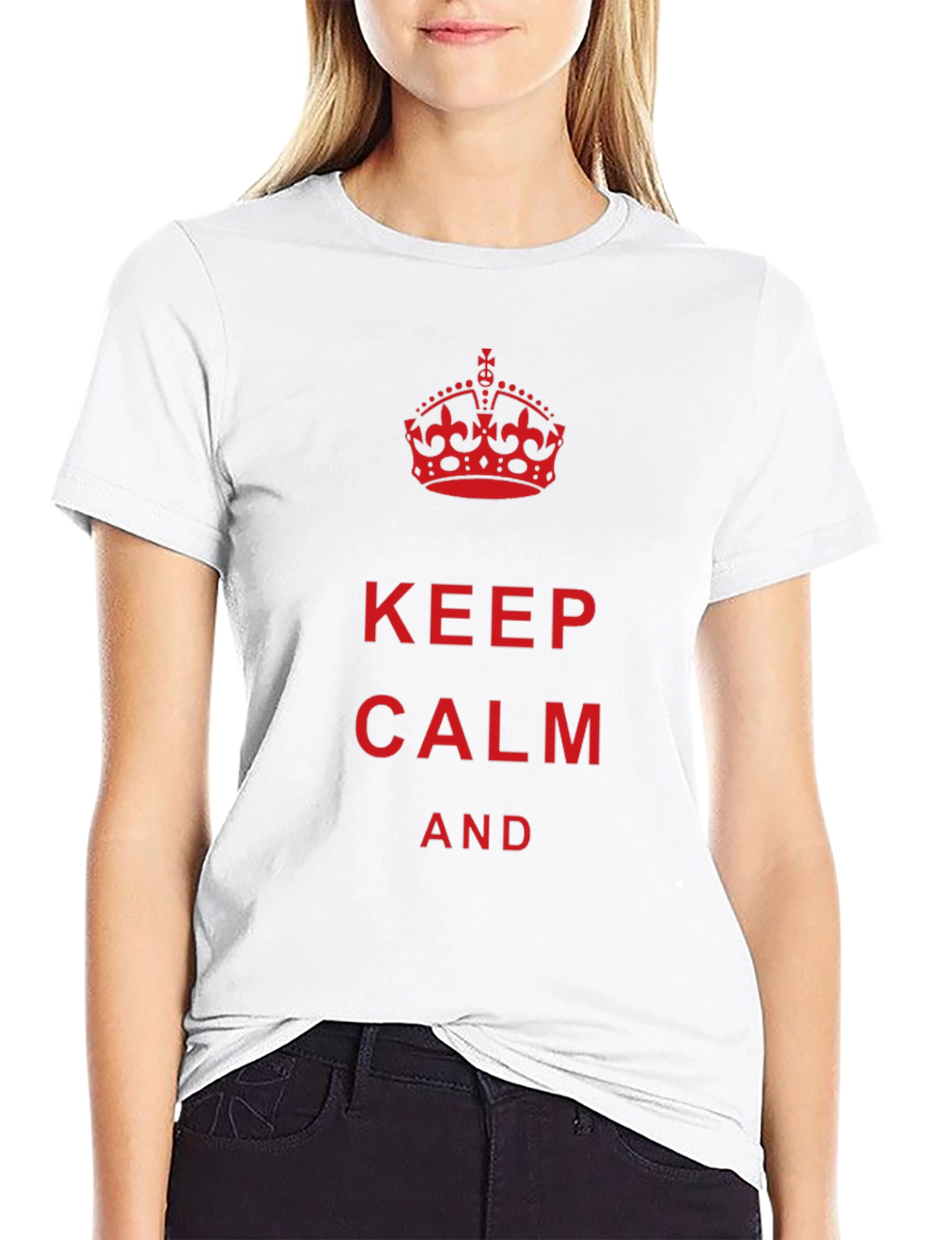 Keep Calm Graphic Tee - Black Cotton T-Shirt