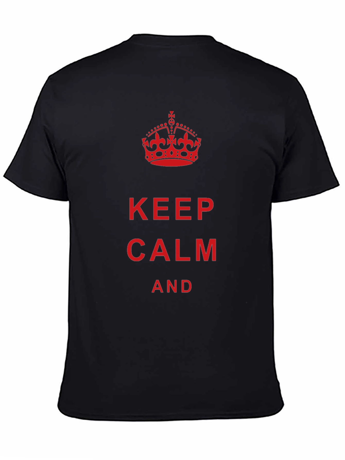 Keep Calm Graphic Tee - Black Cotton T-Shirt