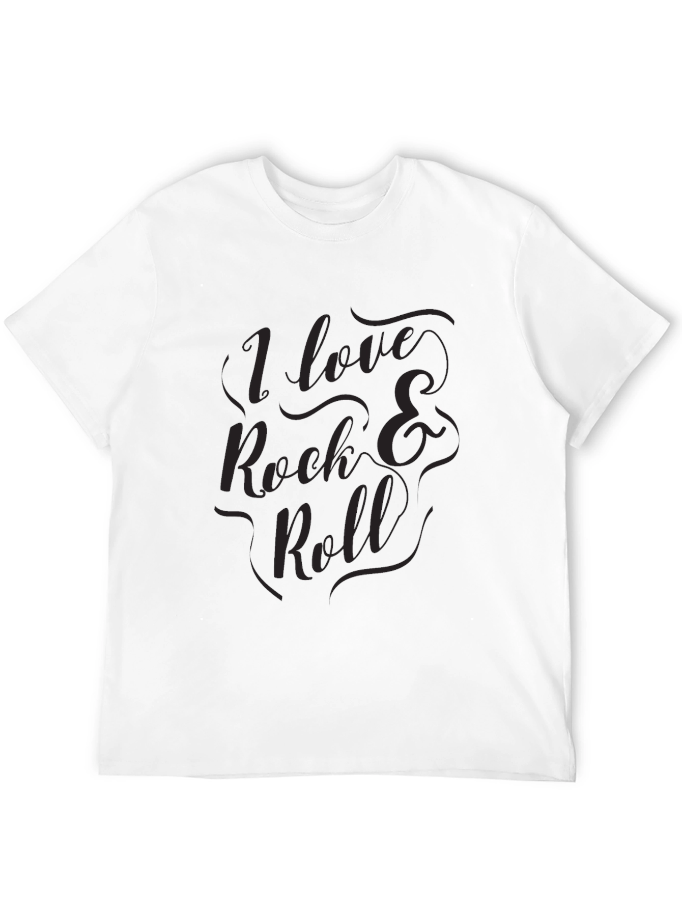 I Love Rock & Roll Graphic Black T-Shirt