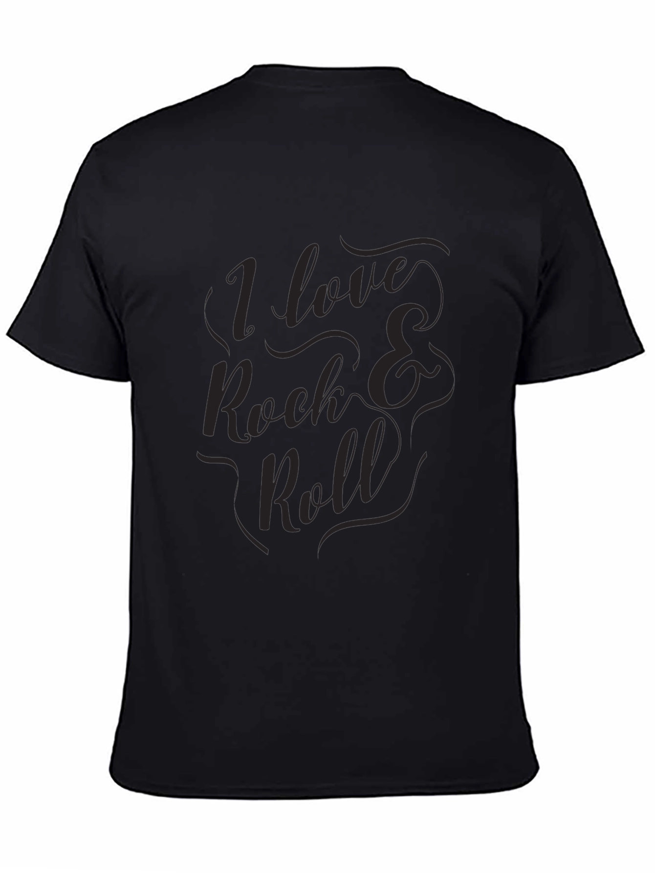 I Love Rock & Roll Graphic Black T-Shirt