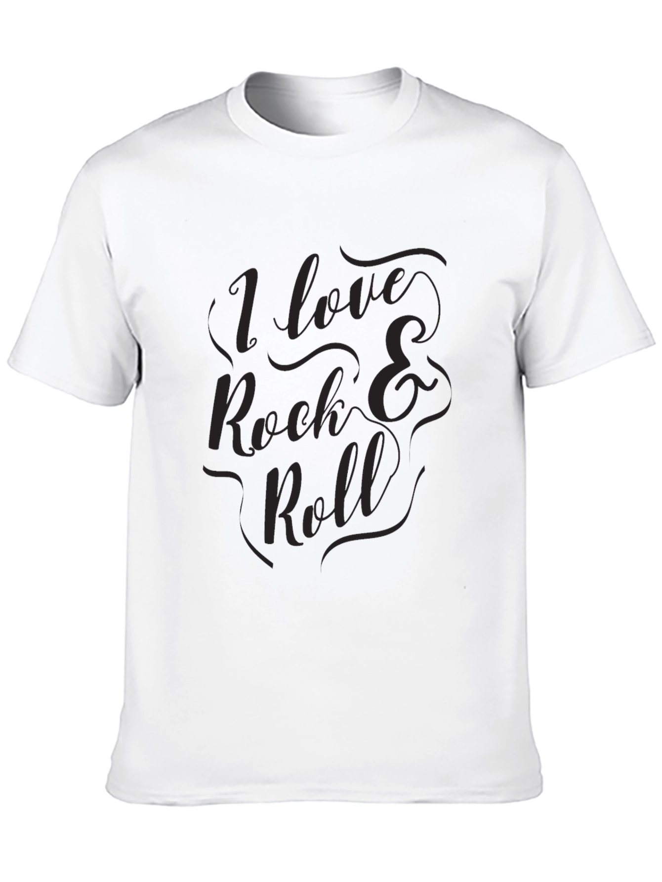 I Love Rock & Roll Graphic Black T-Shirt