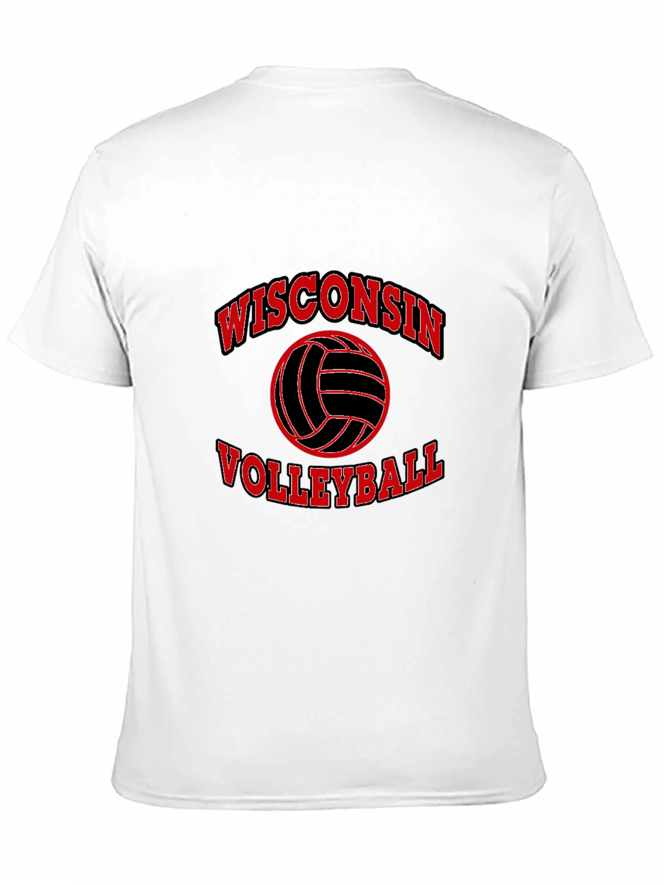 Wisconsin Volleyball Black Graphic T-Shirt