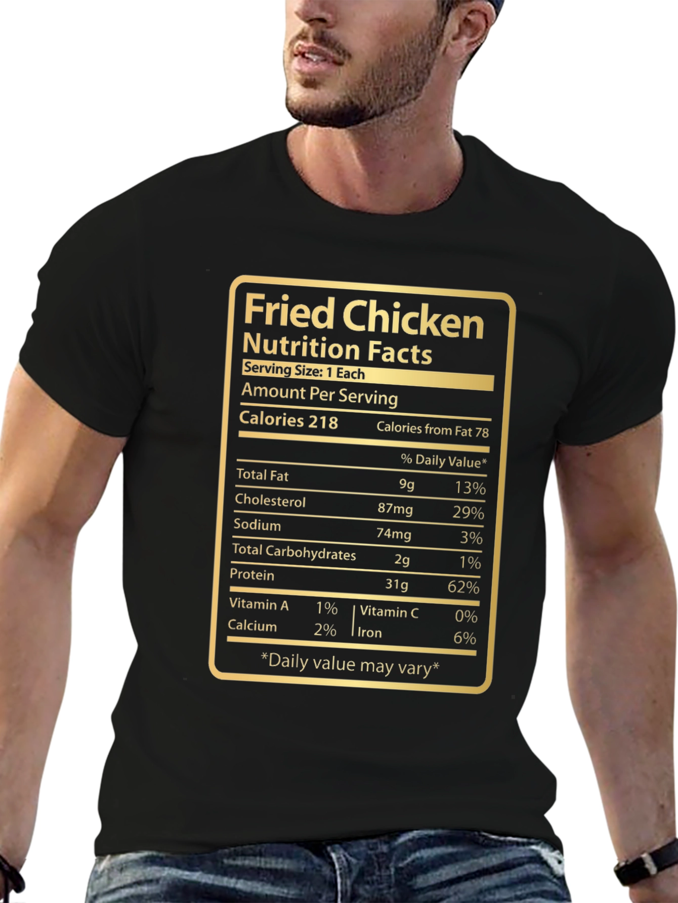Fried Chicken Nutrition Facts Novelty T-Shirt