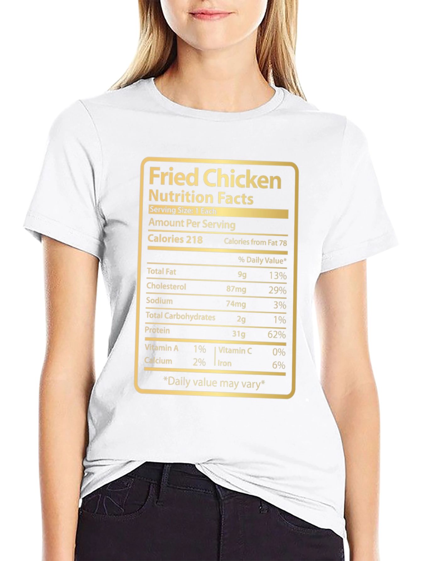 Fried Chicken Nutrition Facts Novelty T-Shirt