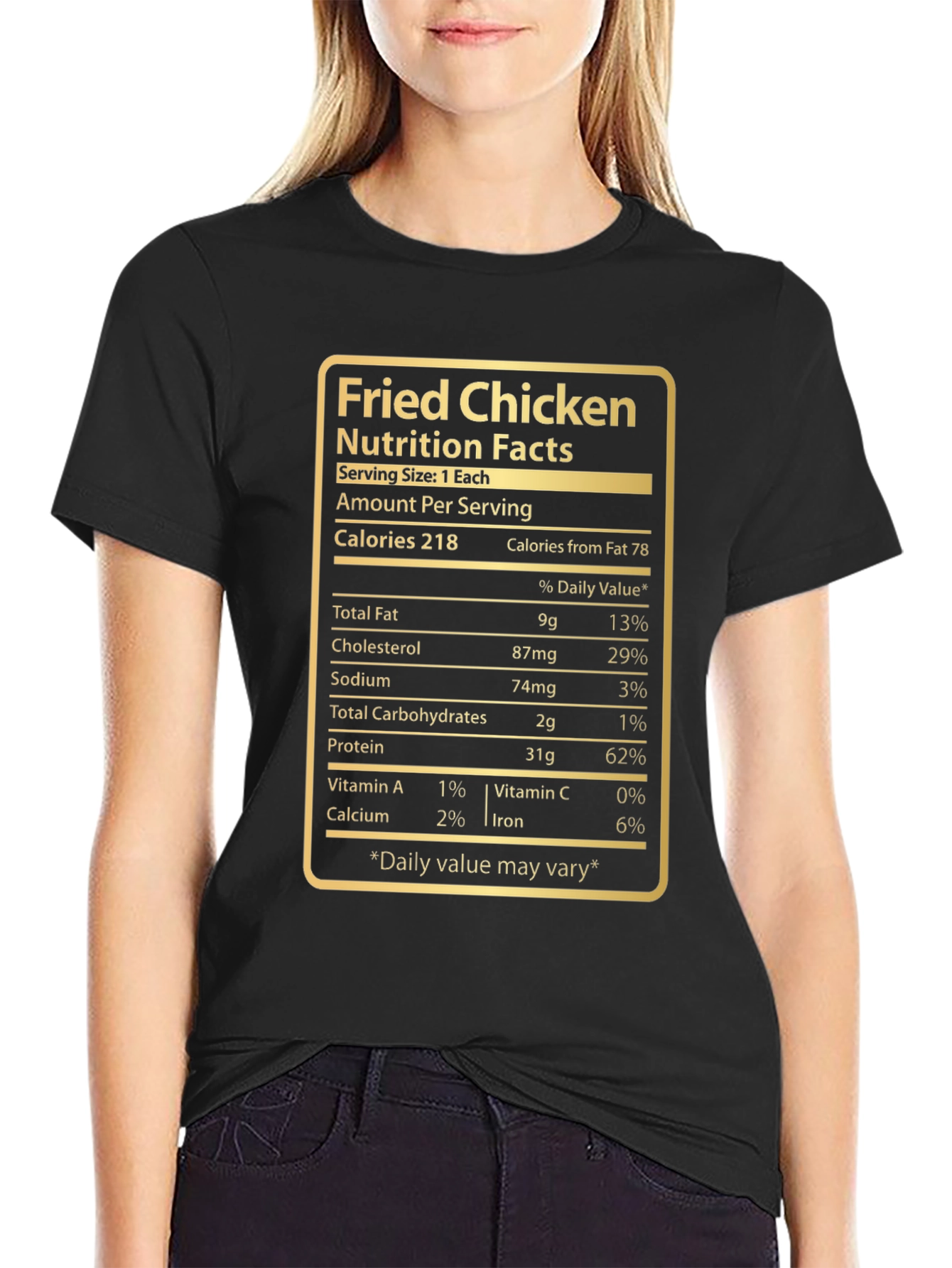 Fried Chicken Nutrition Facts Novelty T-Shirt
