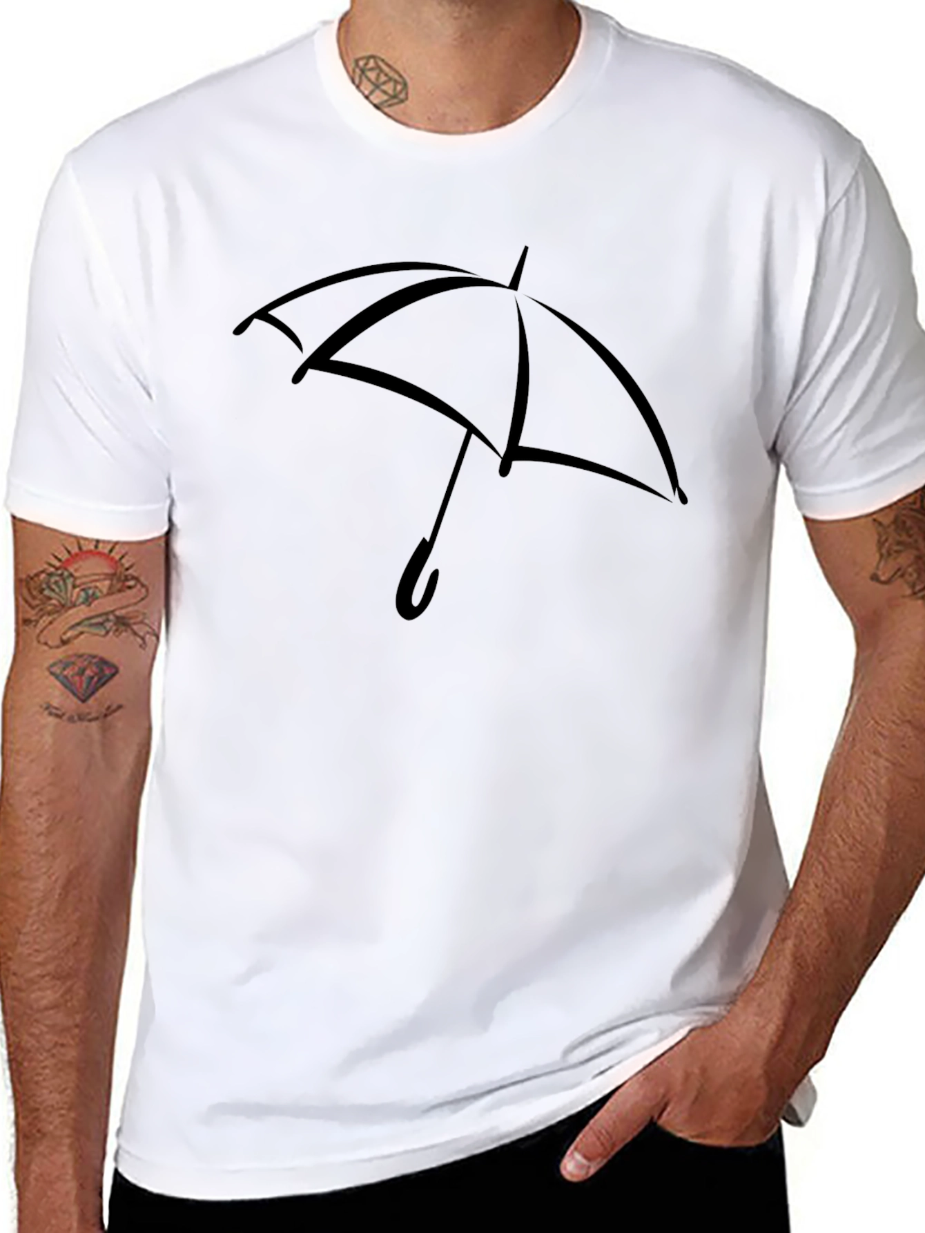 Umbrella Graphic T-Shirt - Stylish Casual Wear
