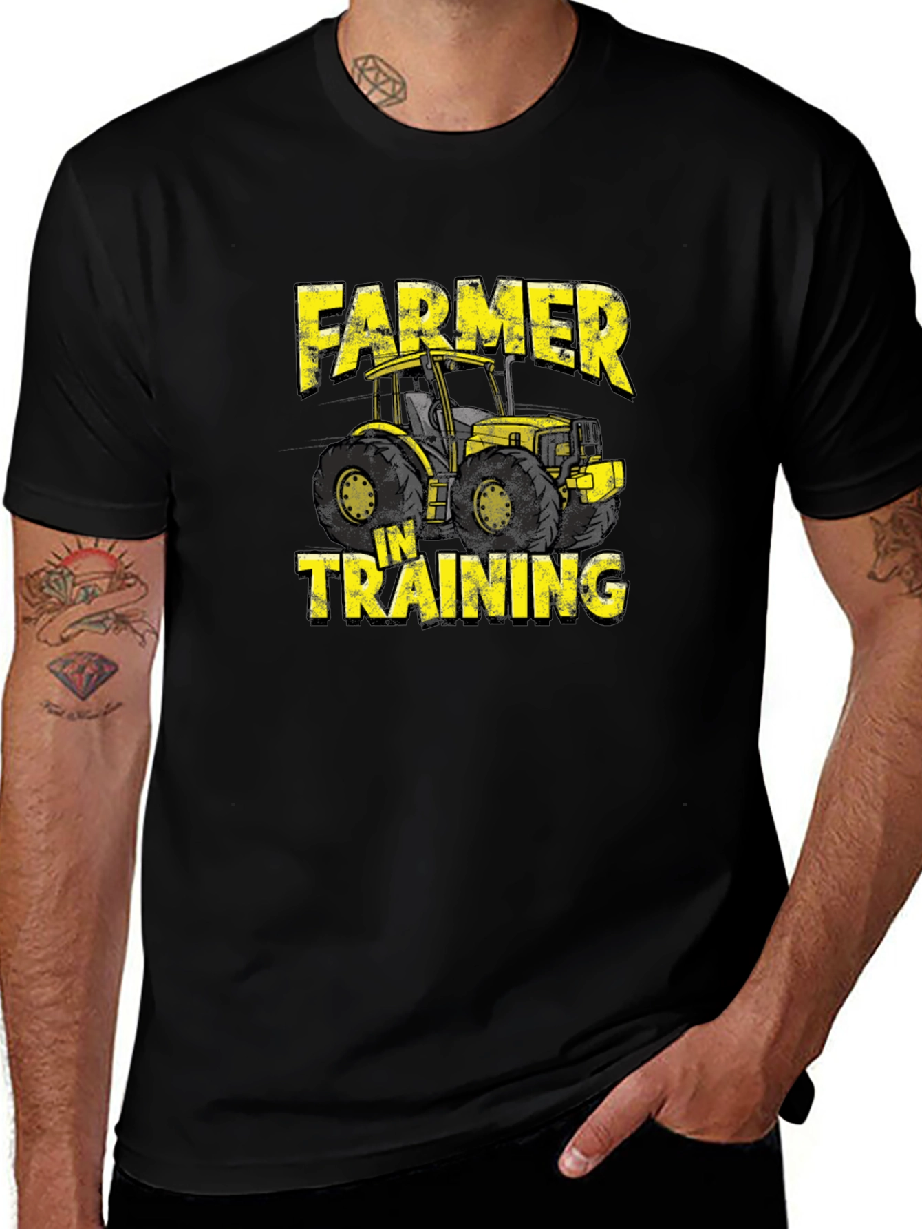 Farmer In Training Black T-Shirt