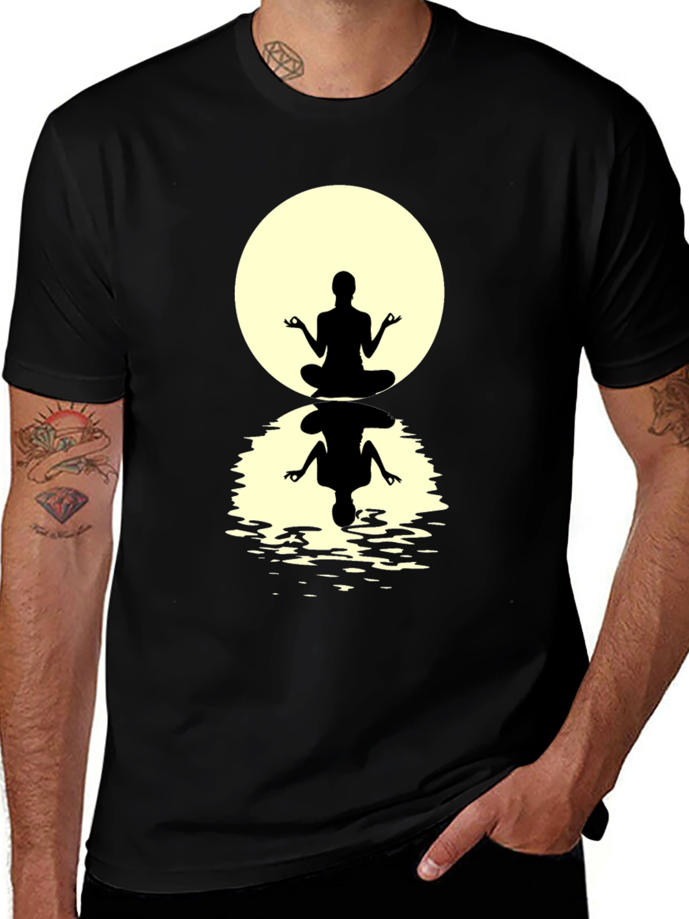 Zen Meditation T-Shirt - Silhouette Design