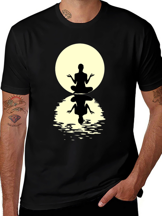 Zen Meditation T-Shirt - Silhouette Design