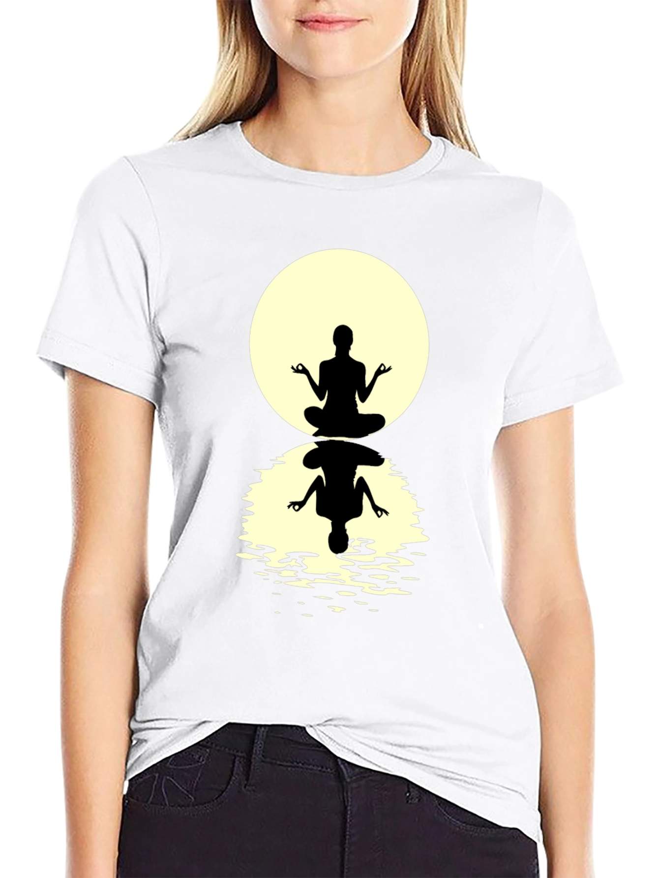 Zen Meditation T-Shirt - Silhouette Design