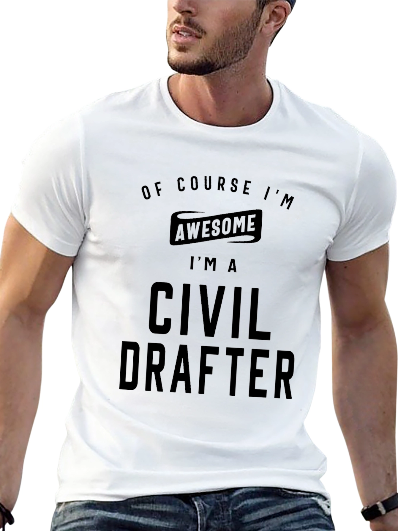 Awesome Civil Drafter Black T-Shirt