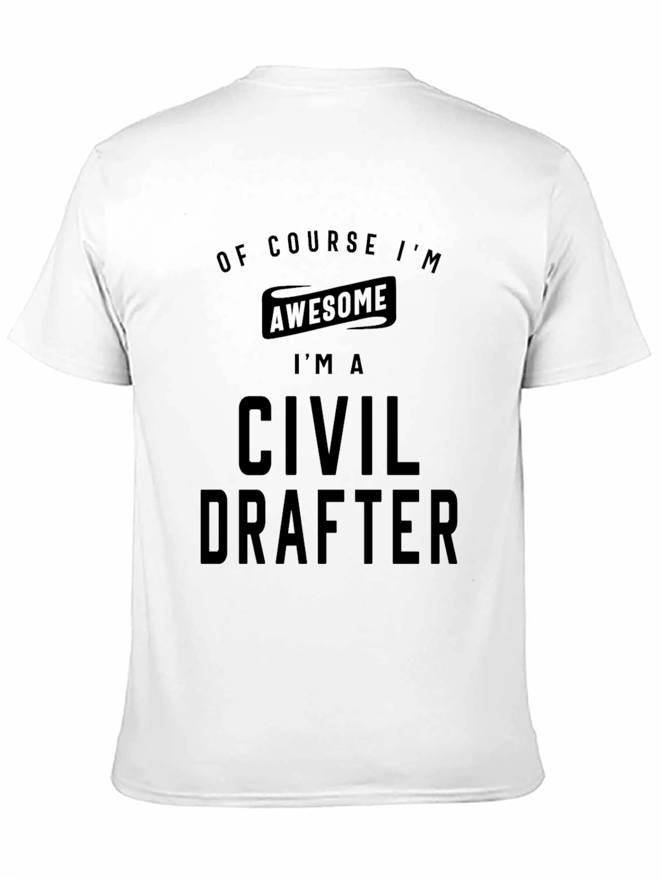 Awesome Civil Drafter Black T-Shirt
