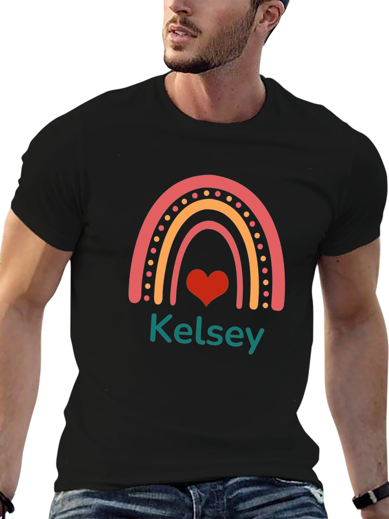 Kelsey Rainbow Heart T-Shirt