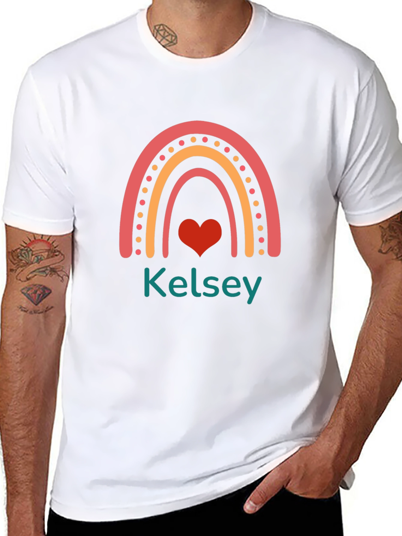 Kelsey Rainbow Heart T-Shirt