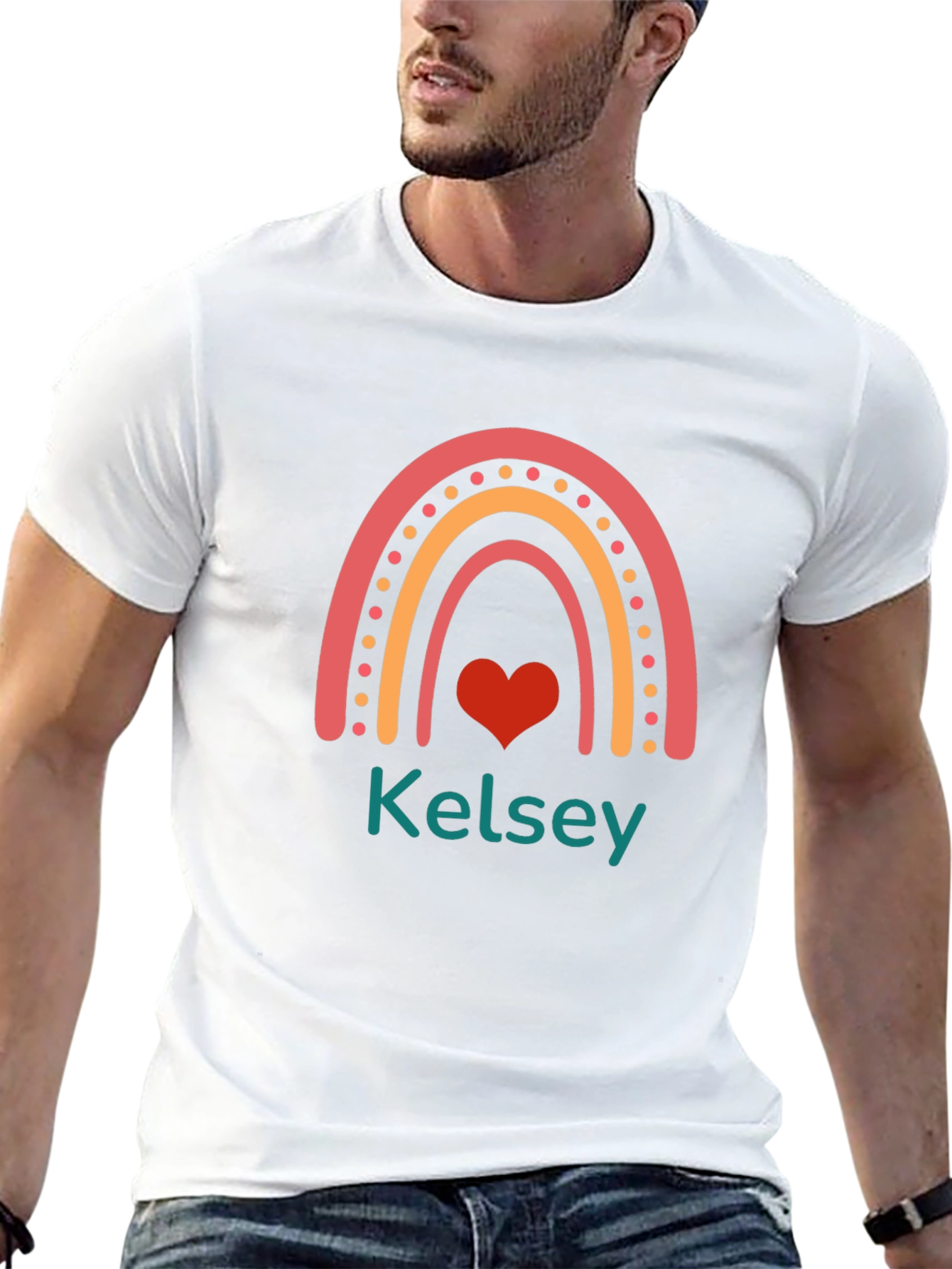 Kelsey Rainbow Heart T-Shirt