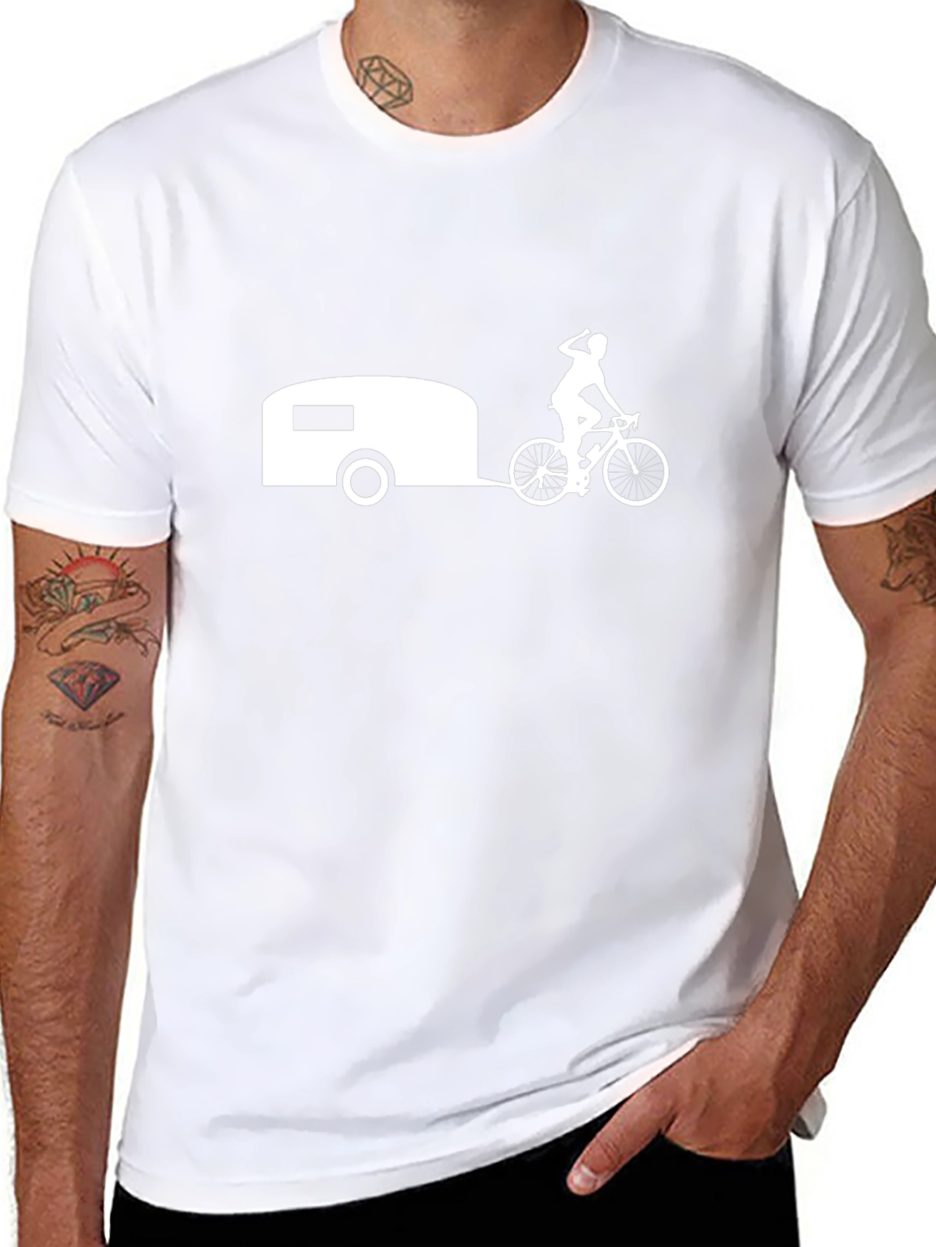 Cycling Camper T-Shirt - Adventure Road Trip Tee
