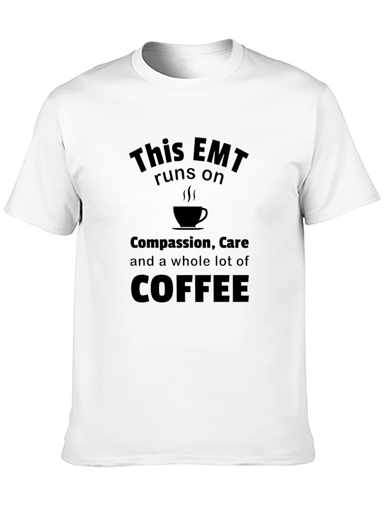 EMT Runs on Coffee T-Shirt - Black