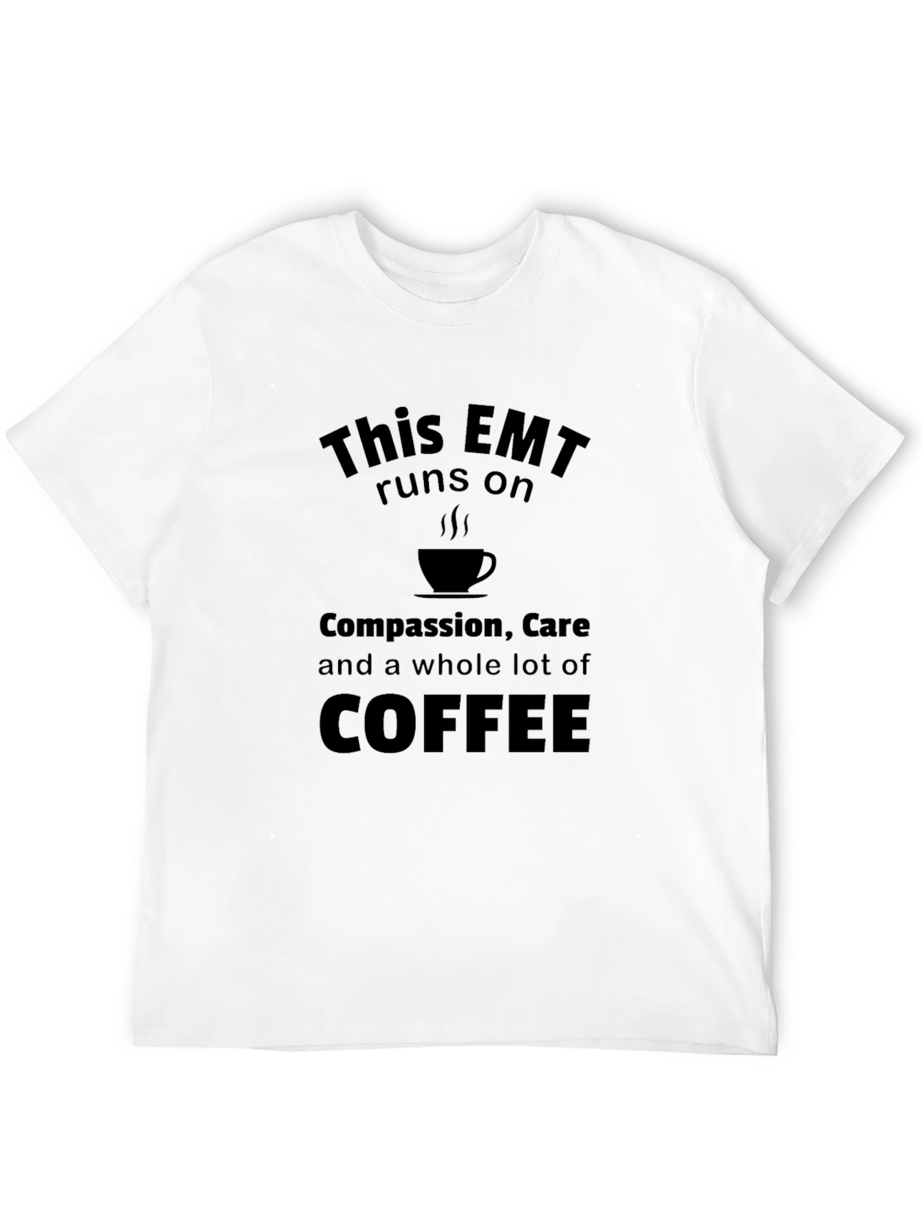 EMT Runs on Coffee T-Shirt - Black