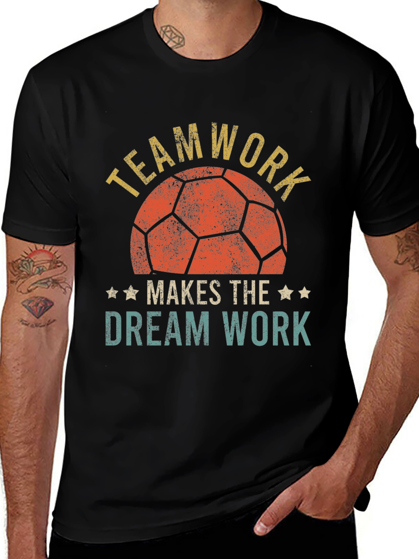 Teamwork Dream Work Graphic T-Shirt