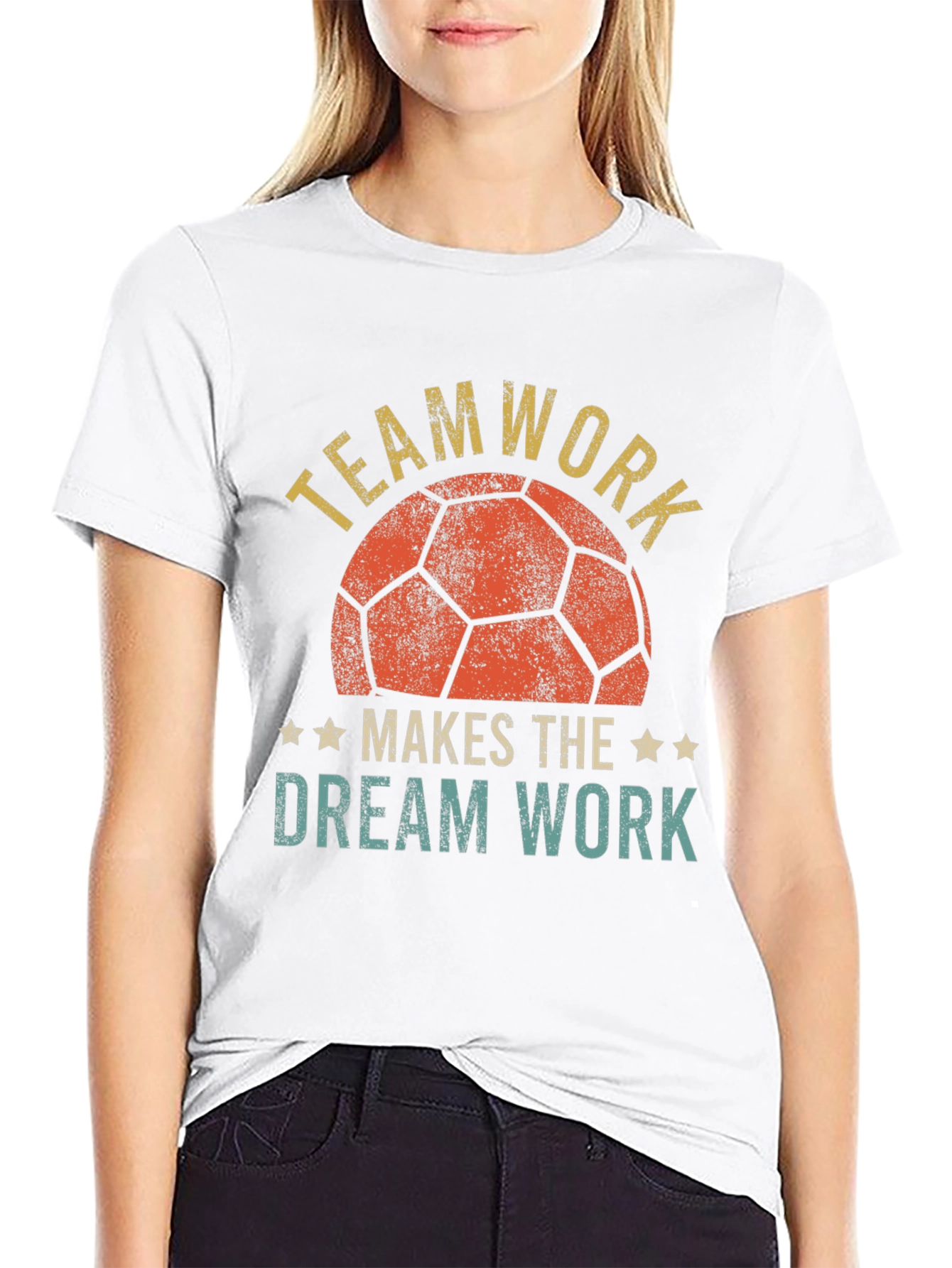Teamwork Dream Work Graphic T-Shirt