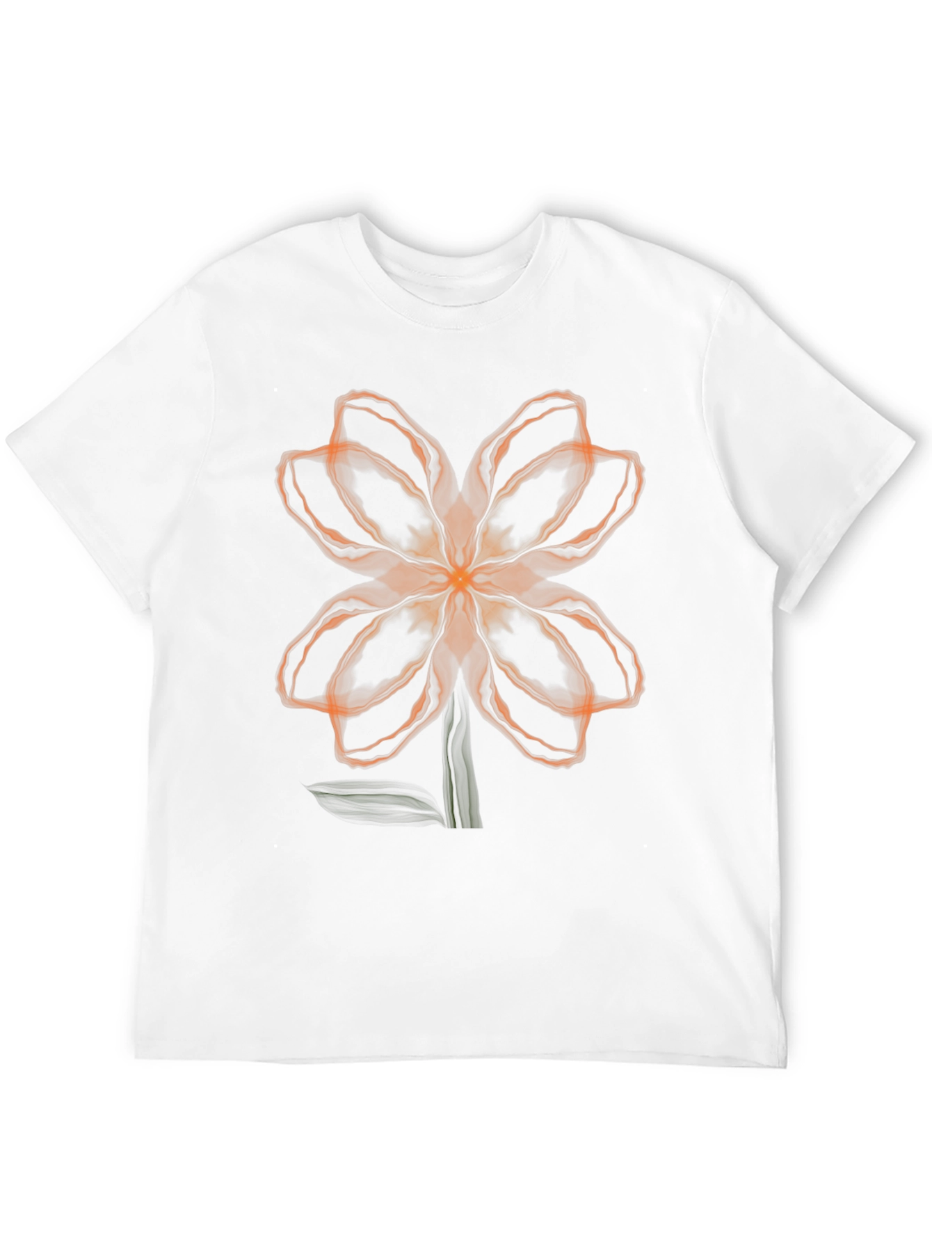 Abstract Floral Graphic Tee - Black