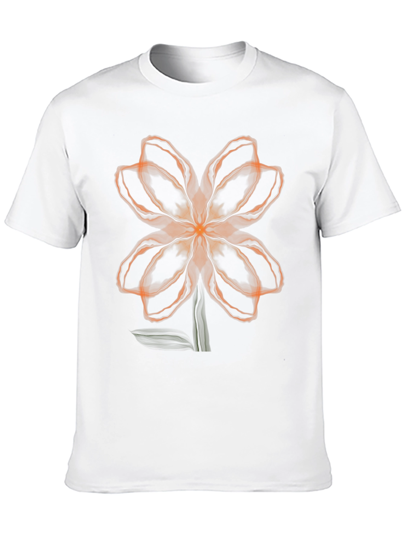 Abstract Floral Graphic Tee - Black