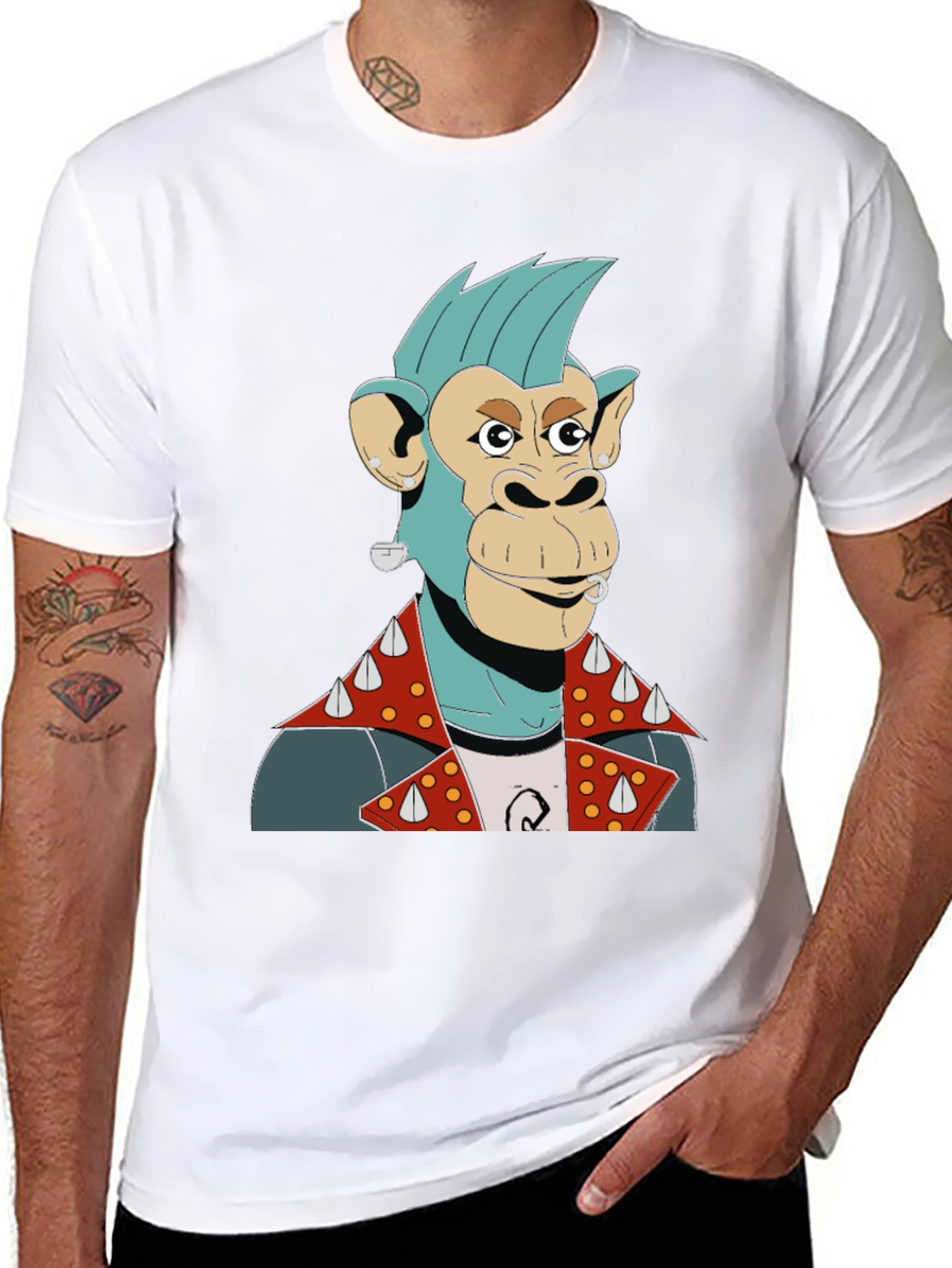 Punk Ape Graphic T-Shirt - Edgy Streetwear