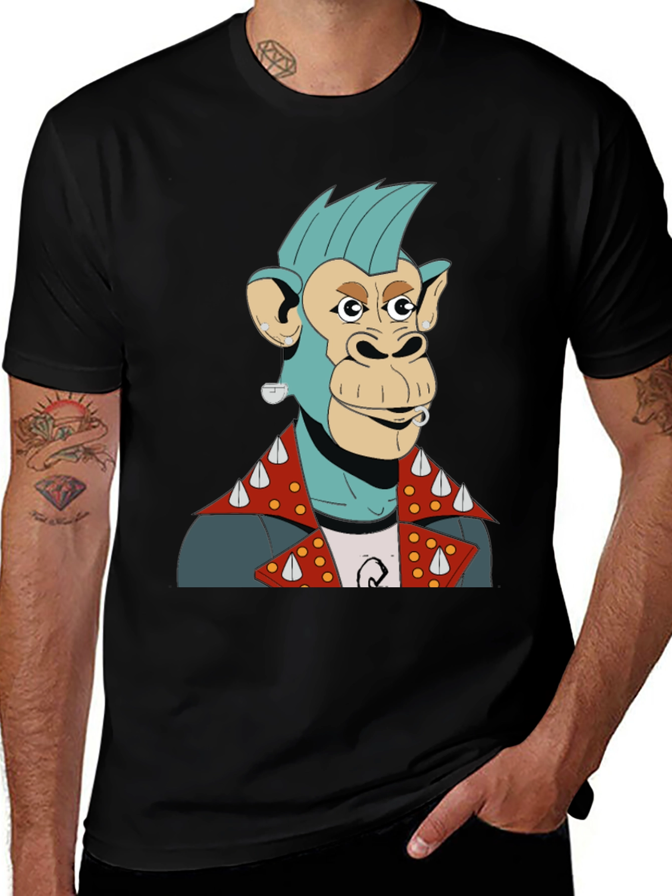 Punk Ape Graphic T-Shirt - Edgy Streetwear