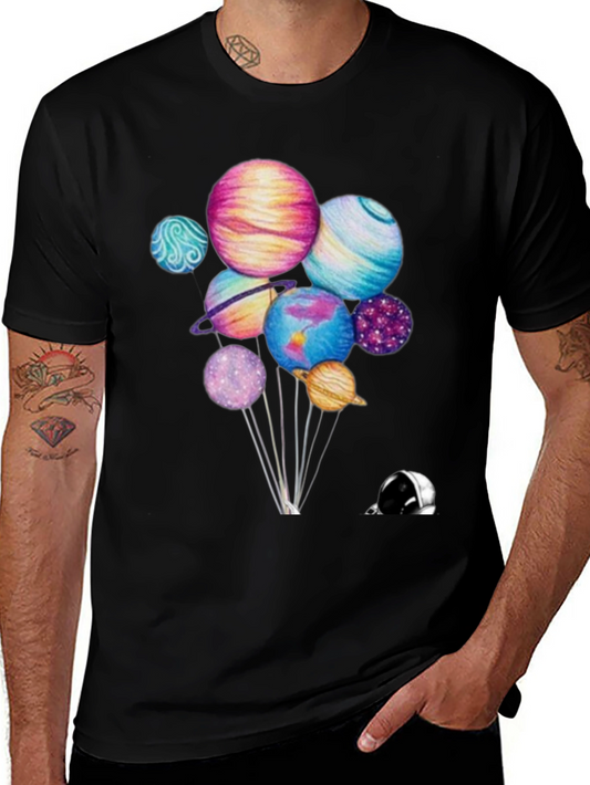 Planets Graphic Black T-Shirt