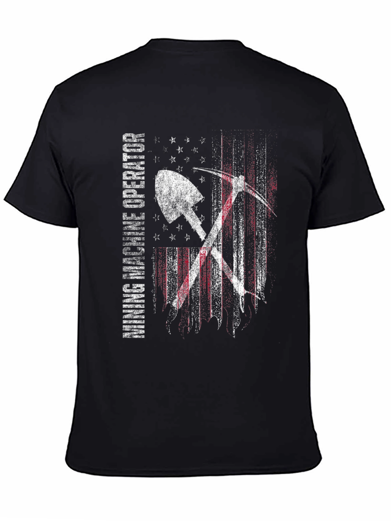 Mining Machine Operator USA Flag T-Shirt