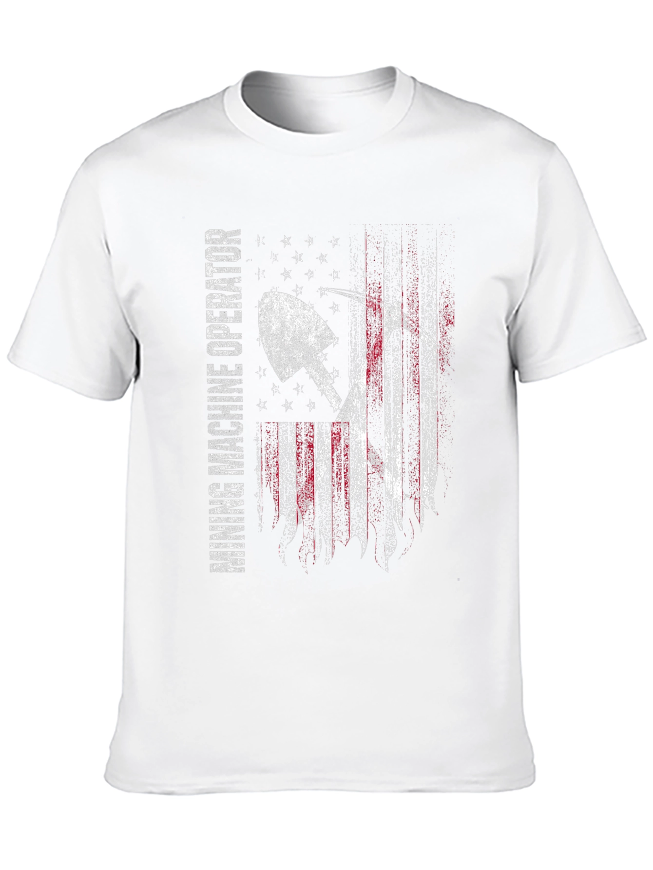 Mining Machine Operator USA Flag T-Shirt