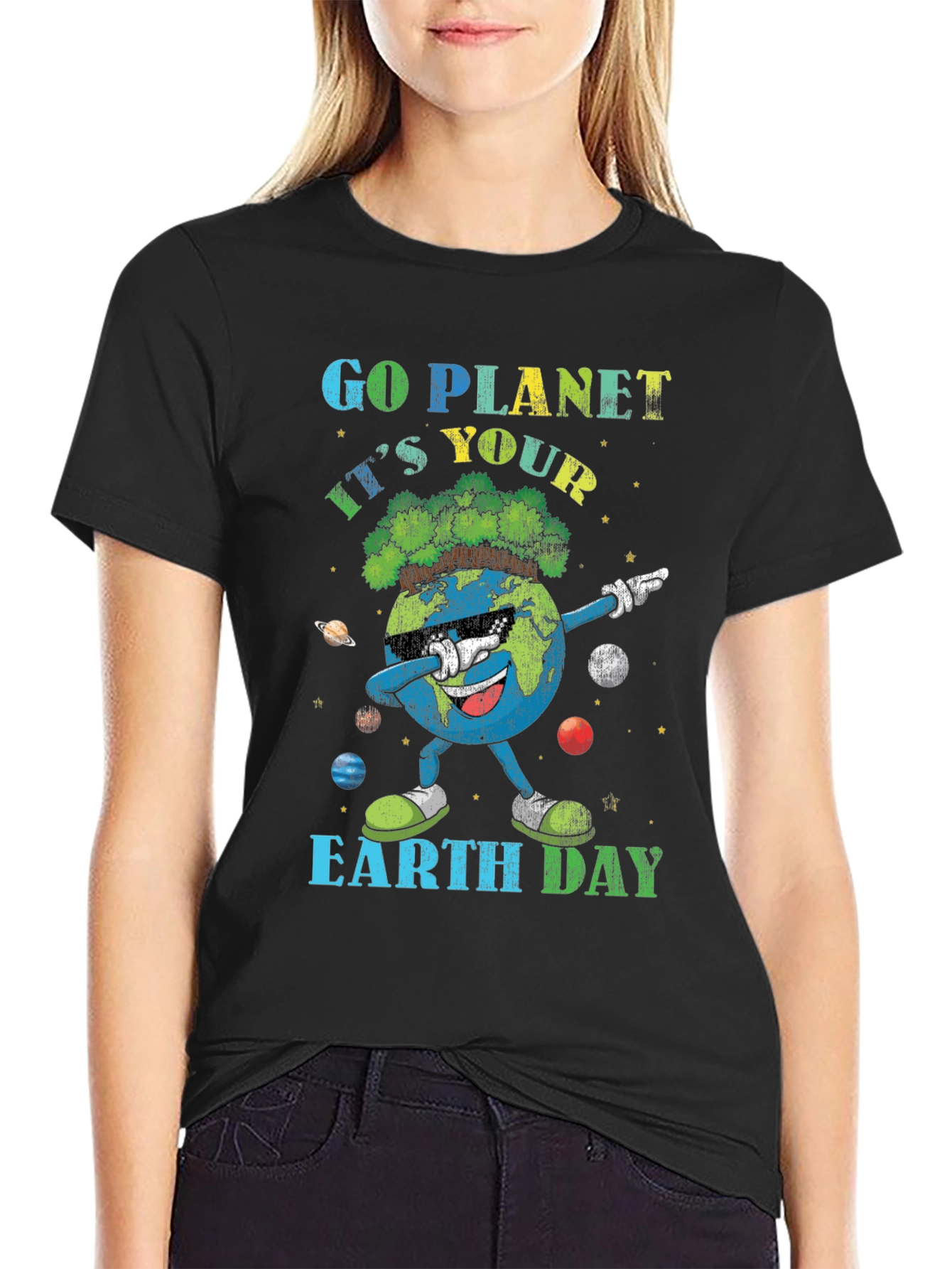 Go Planet Earth Day Graphic T-Shirt