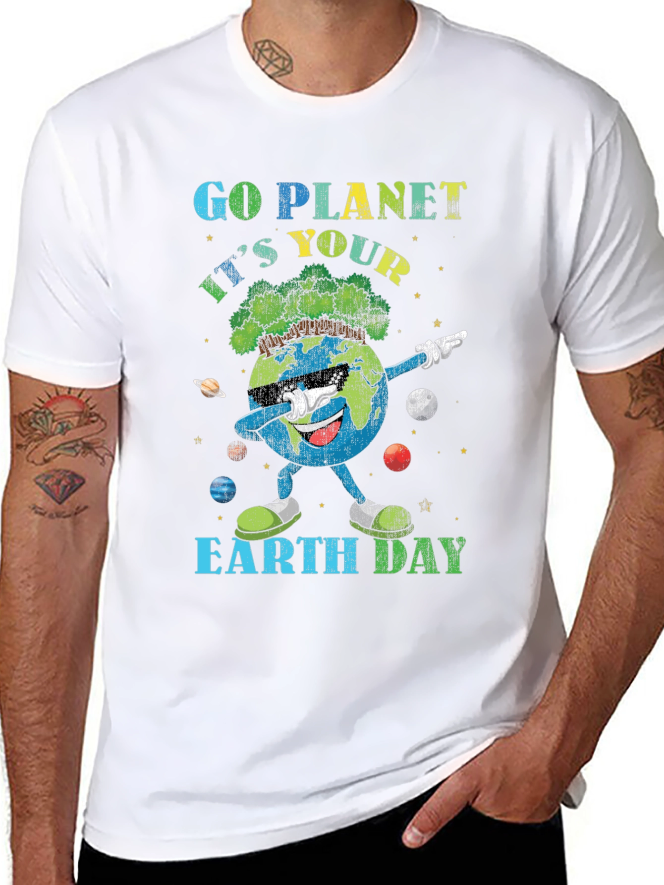Go Planet Earth Day Graphic T-Shirt