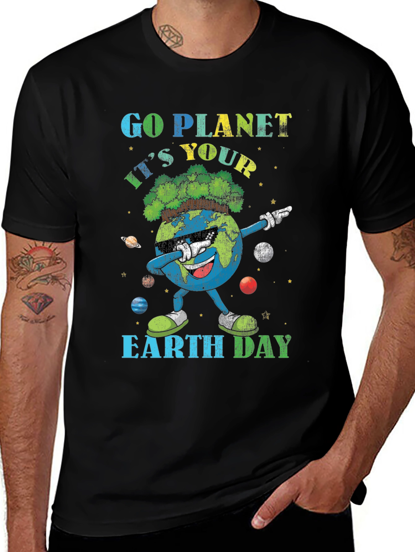 Go Planet Earth Day Graphic T-Shirt