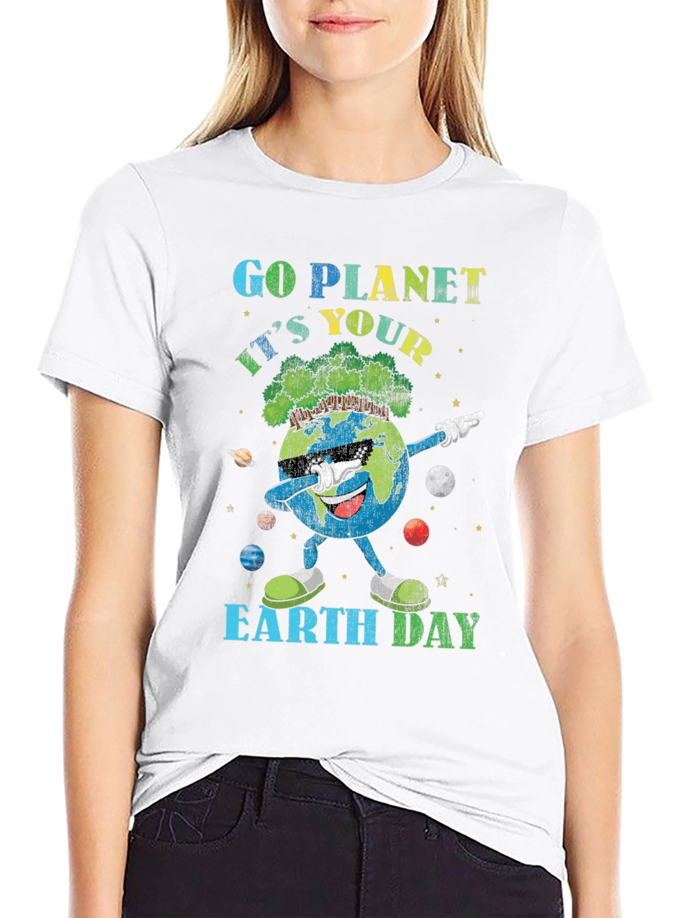 Go Planet Earth Day Graphic T-Shirt