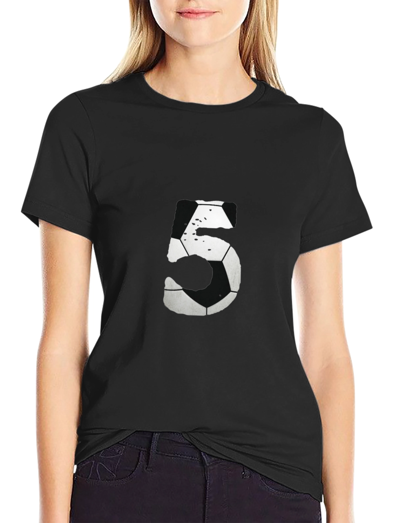 Soccer Ball Number 5 Graphic Tee