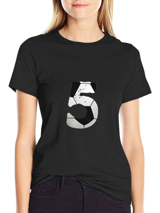 Soccer Ball Number 5 Graphic Tee