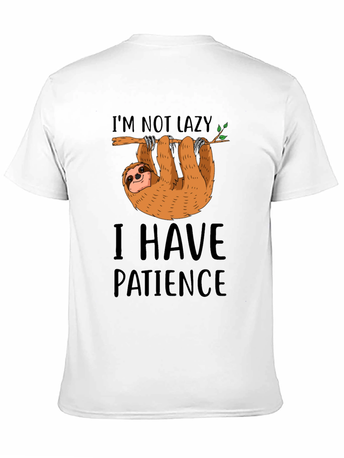 Lazy Sloth Patience T-Shirt Funny Graphic Tee