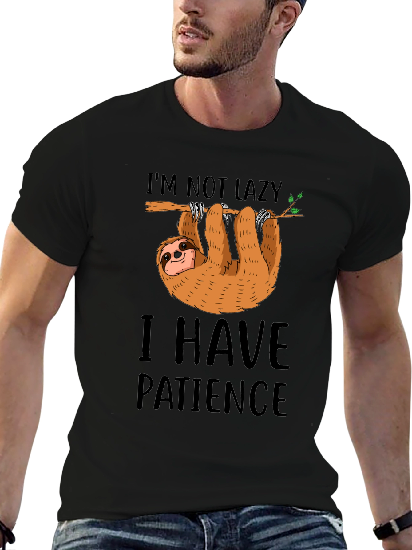 Lazy Sloth Patience T-Shirt Funny Graphic Tee