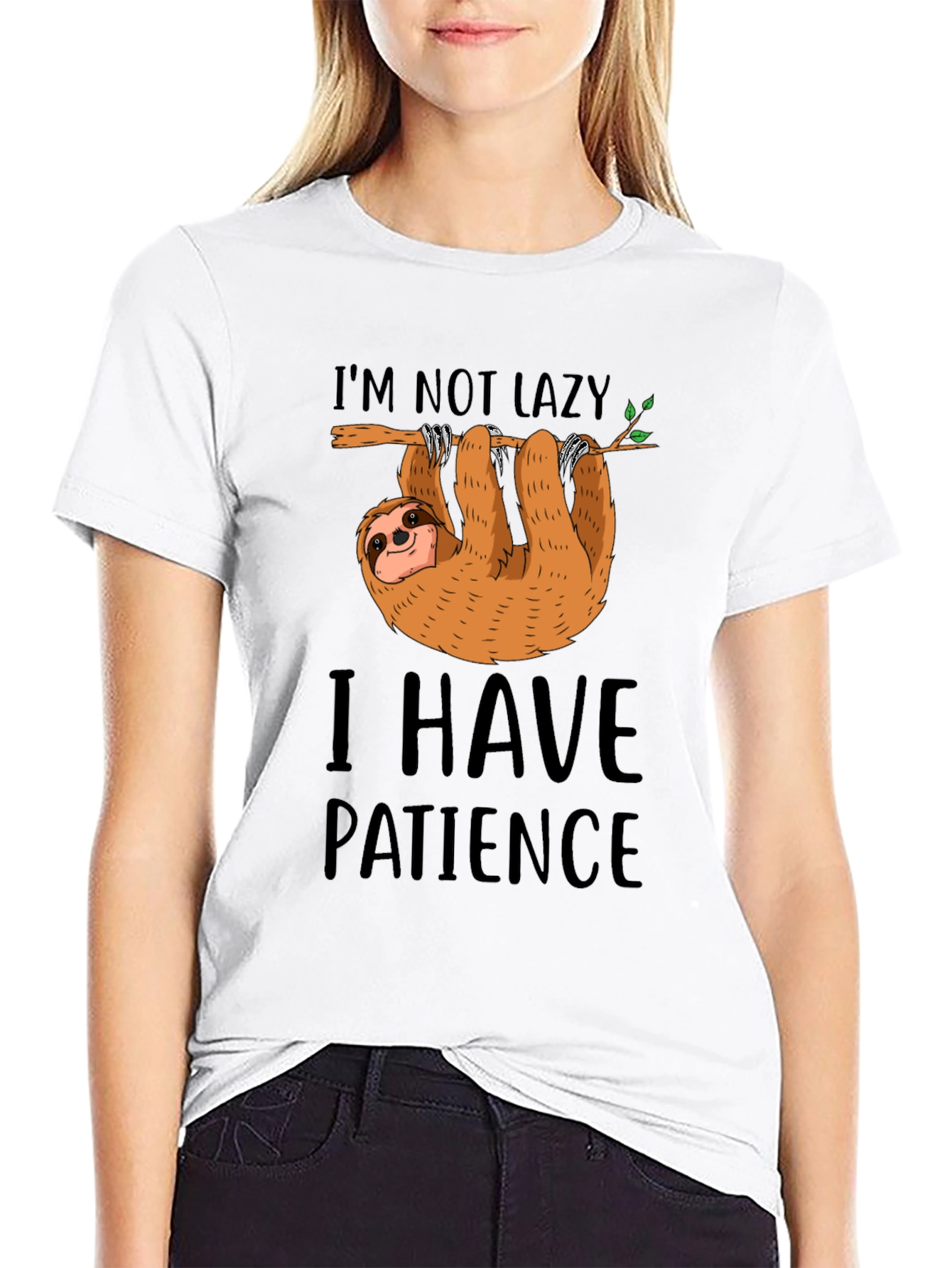 Lazy Sloth Patience T-Shirt Funny Graphic Tee