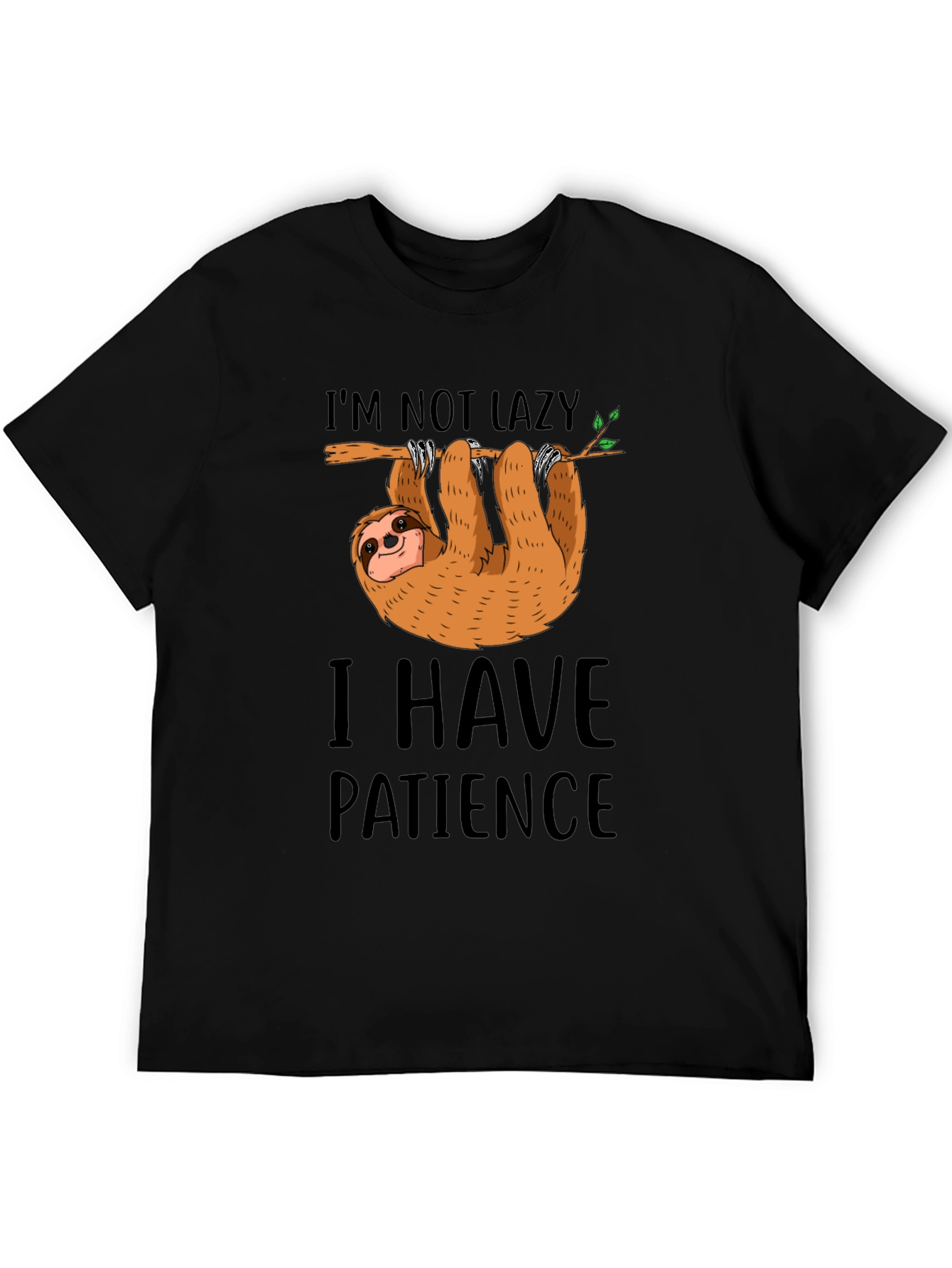 Lazy Sloth Patience T-Shirt Funny Graphic Tee