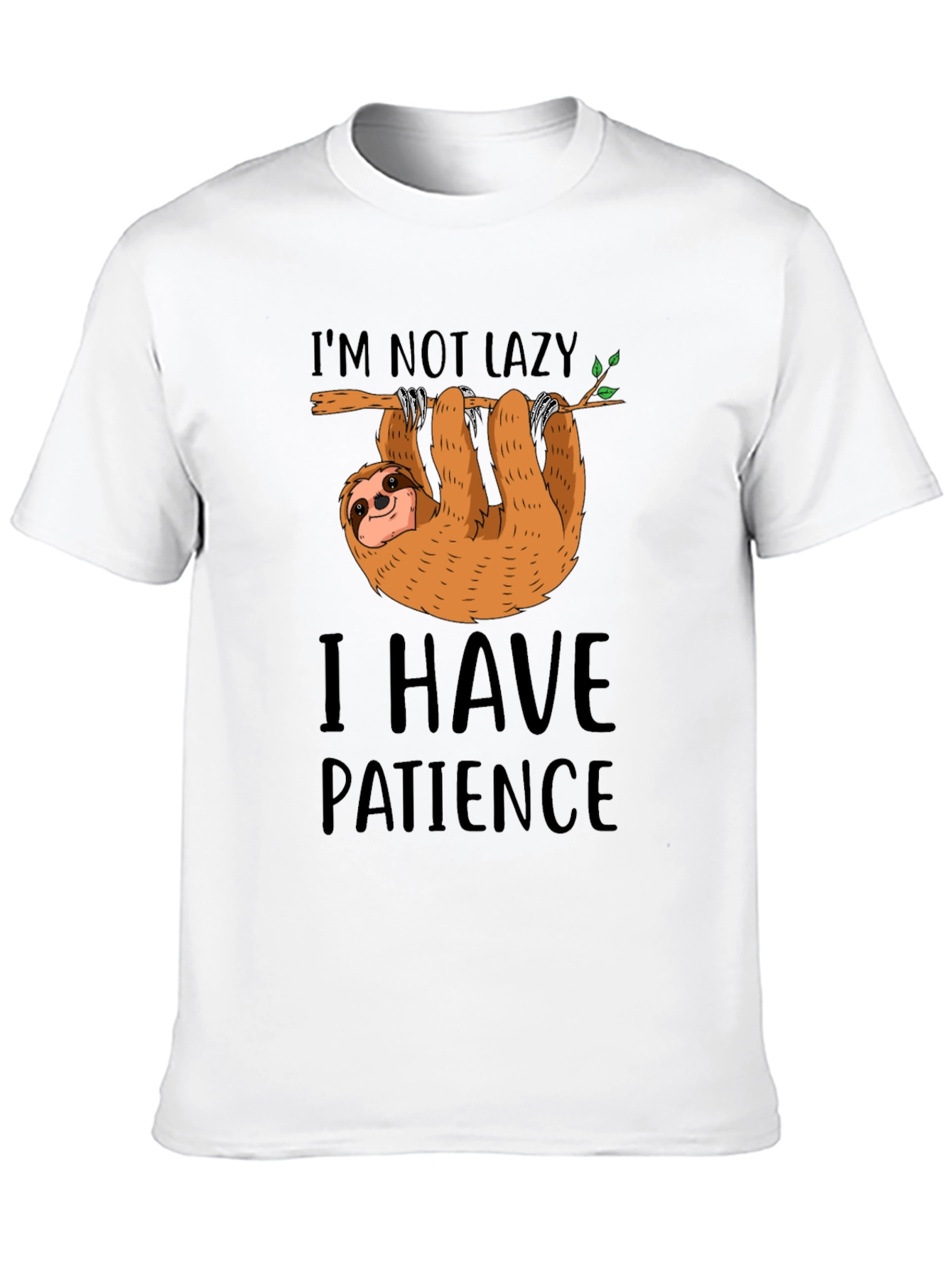 Lazy Sloth Patience T-Shirt Funny Graphic Tee