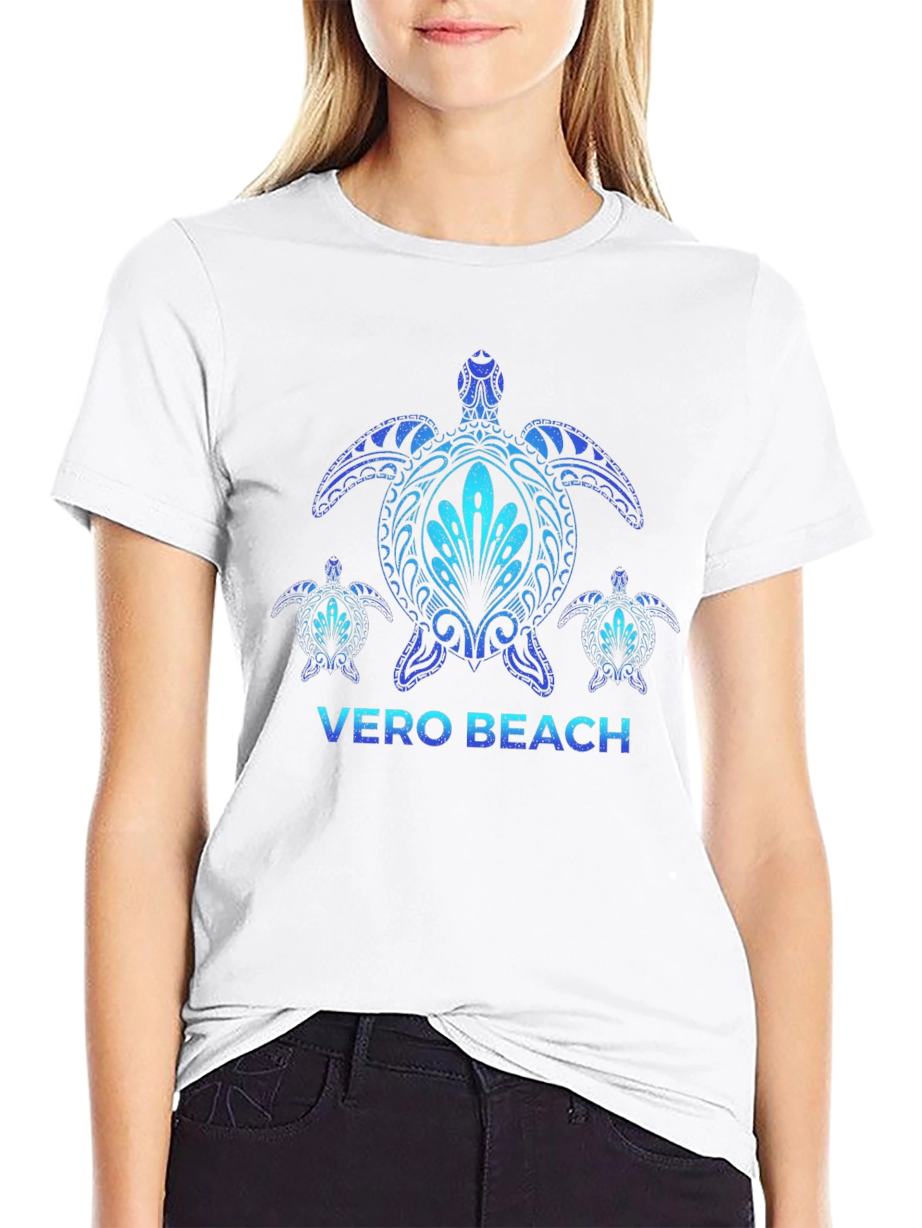 Vero Beach Turtle T-Shirt - Black Graphic Tee