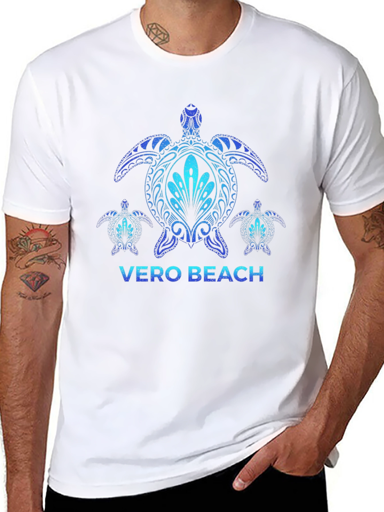 Vero Beach Turtle T-Shirt - Black Graphic Tee