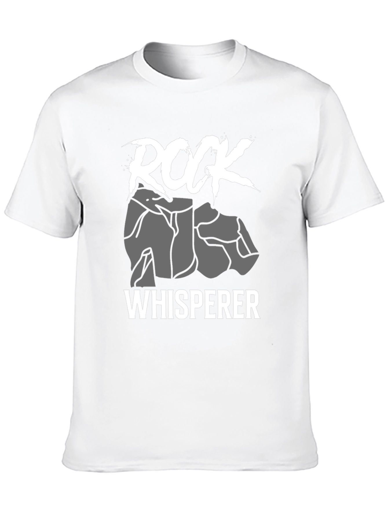 Rock Whisperer Graphic Tee - Black Cotton T-Shirt