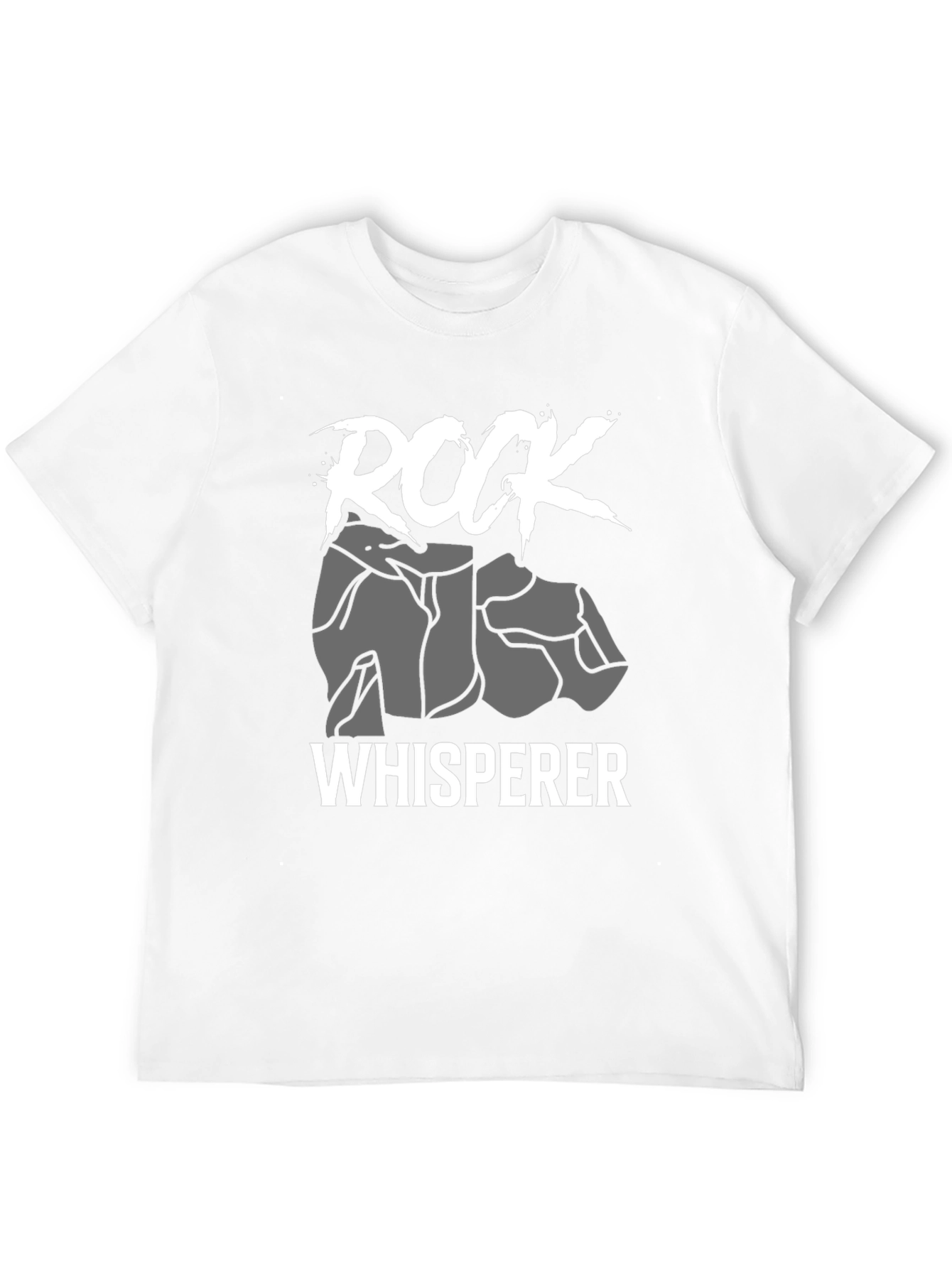 Rock Whisperer Graphic Tee - Black Cotton T-Shirt
